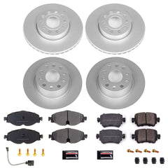 Power Stop CRK8363 Z23 Evolution Geomet Coated Front And Rear Pad And Rotor Kit for 2015-2021 Volkswagen Golf product image