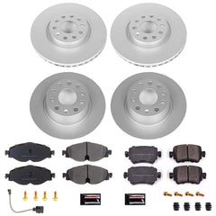 Power Stop CRK8364 Z23 Evolution Geomet Coated Front And Rear Pad And Rotor Kit for 2017-2019 Volkswagen Golf Alltrack product image