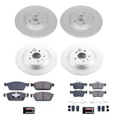 Power Stop CRK8390 Z23 Evolution Geomet Coated Front And Rear Pad And Rotor Kit for 2017-2019 Lincoln Mkc Front Wheel Drive product image