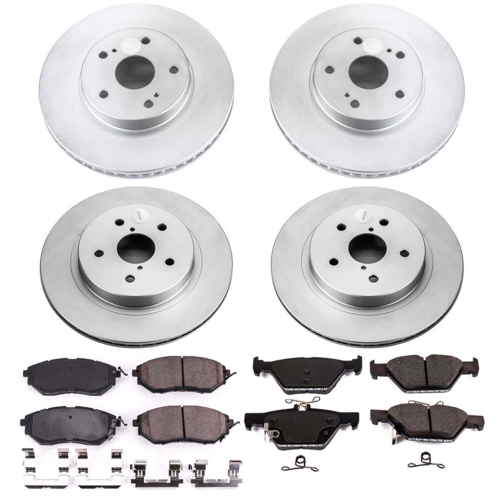 Power Stop CRK8405 Z17 Evolution Front And Rear Pad And Rotor Kit for 2015 Subaru Legacy 2.5I, 2.5I Limited, 2.5I Premium product image