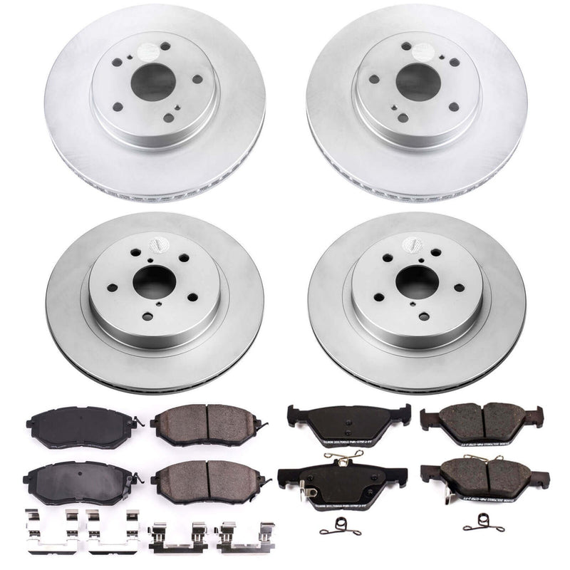 Power Stop CRK8405 Z17 Evolution Front And Rear Pad And Rotor Kit for 2015 Subaru Legacy 2.5I, 2.5I Limited, 2.5I Premium product image