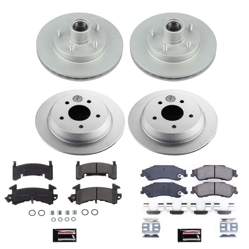 Power Stop CRK8437 Z17 Evolution Front And Rear Pad And Rotor Kit for 2003 Chevrolet S10 Rear Wheel Drive Rear Disc product image