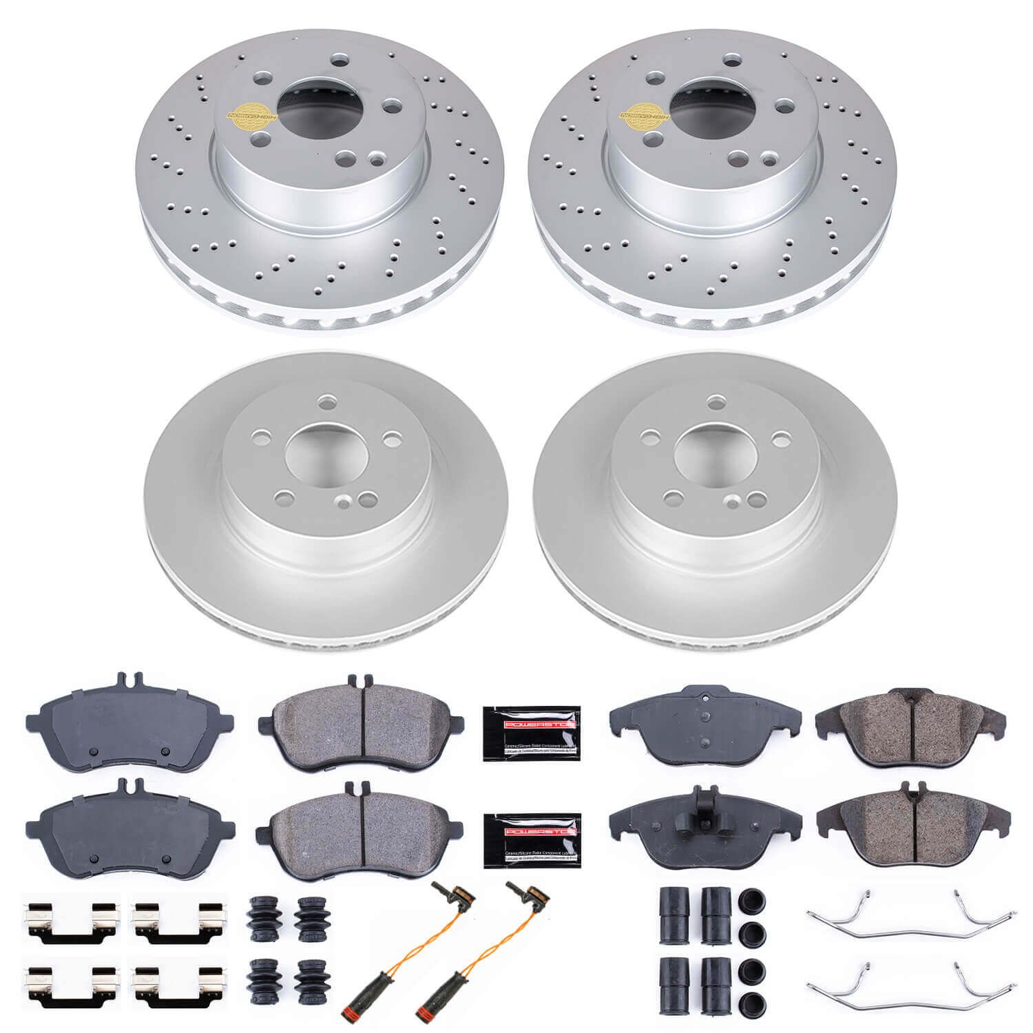 Power Stop CRK8439 Z17 Evolution Front And Rear Pad And Rotor Kit for 2012-2015 Mercedes-Benz C250 product image