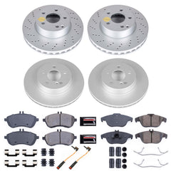 Power Stop CRK8439 Z17 Evolution Front And Rear Pad And Rotor Kit for 2012-2015 Mercedes-Benz C250 product image