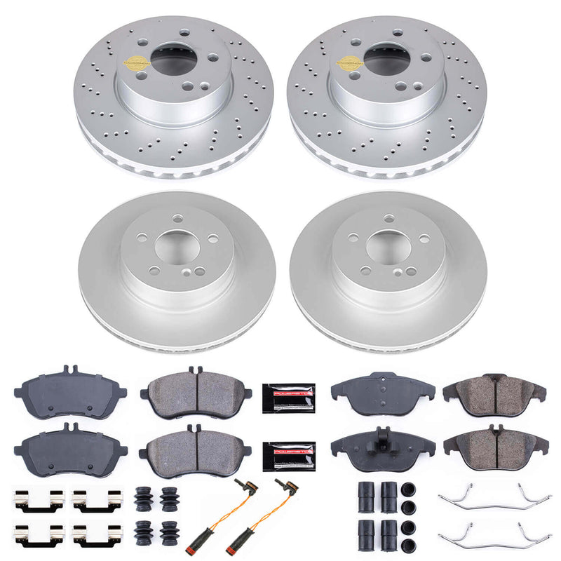 Power Stop CRK8439 Z17 Evolution Front And Rear Pad And Rotor Kit for 2012-2015 Mercedes-Benz C250 product image