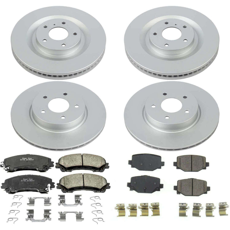 Power Stop CRK8451 Front And Rear Z17 Evolution Pad And Rotor Kit for 2019-2024 Infiniti QX50 product image