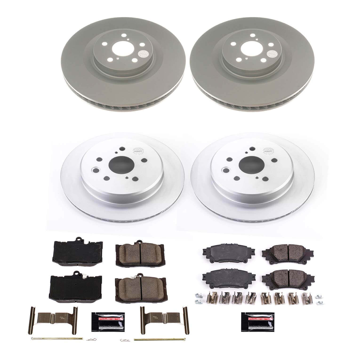 Power Stop CRK8453 Front And Rear Z17 Evolution Pad And Rotor Kit for 2018-2019 Lexus GS300 F Sport product image