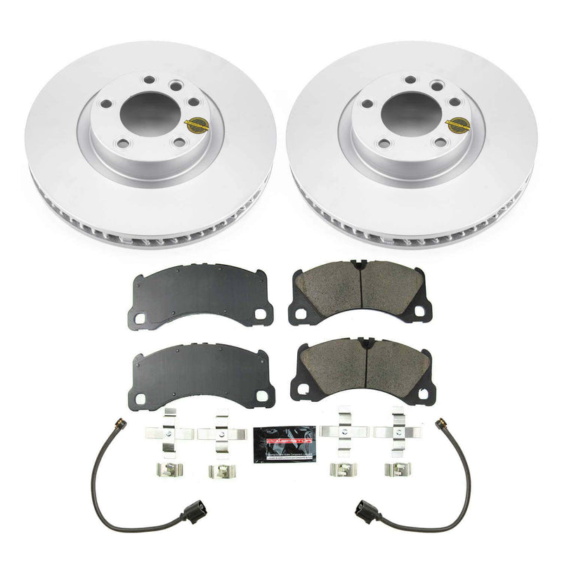Power Stop CRK8476 Front Z23 Evolution Sport Performance 1-Click Pad And Rotor Kit for 2013 Porsche Cayenne Diesel, GTS, S, S Hybrid product image