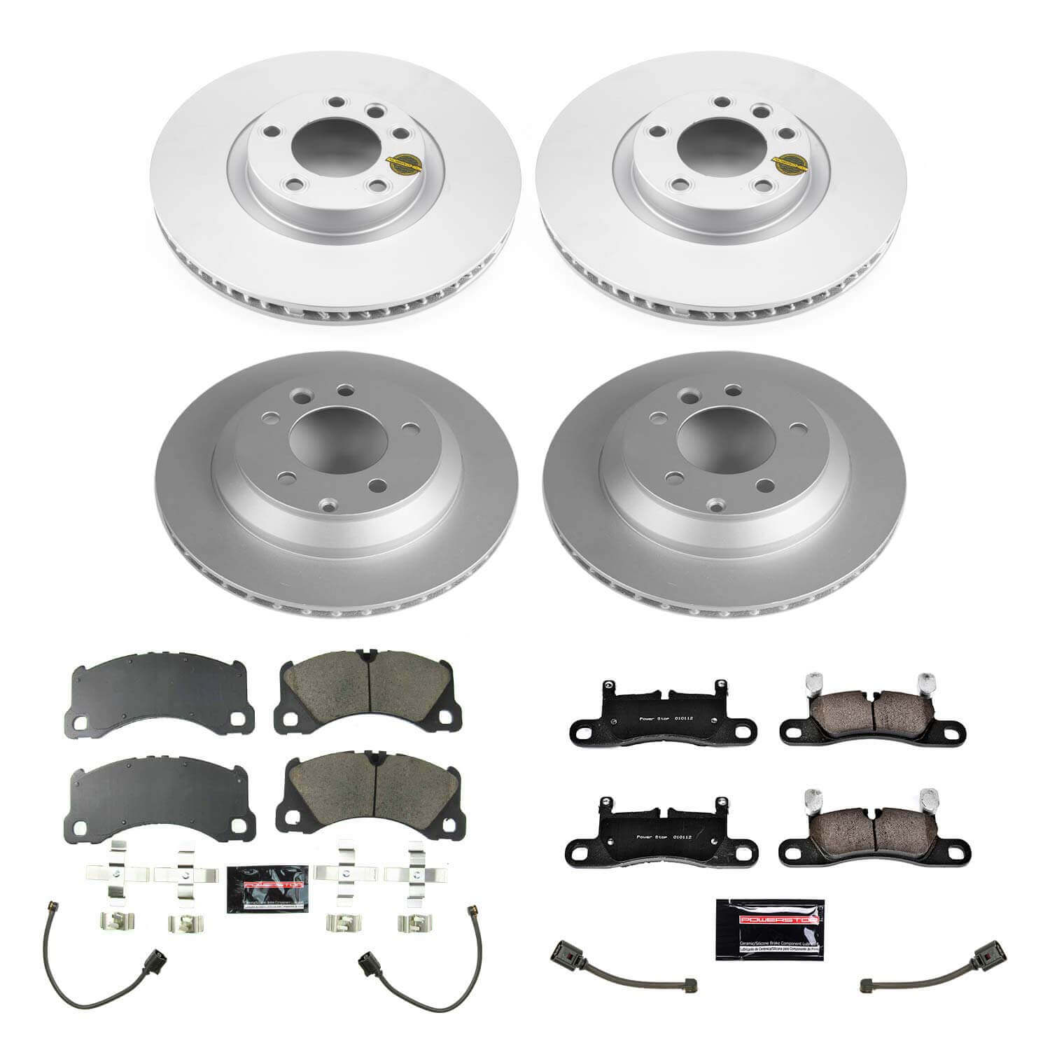 Power Stop CRK8516 Front And Rear Z23 Evolution Sport Performance 1-Click Pad And Rotor Kit for 2013 Porsche Cayenne Diesel, GTS, S, S Hybrid product image
