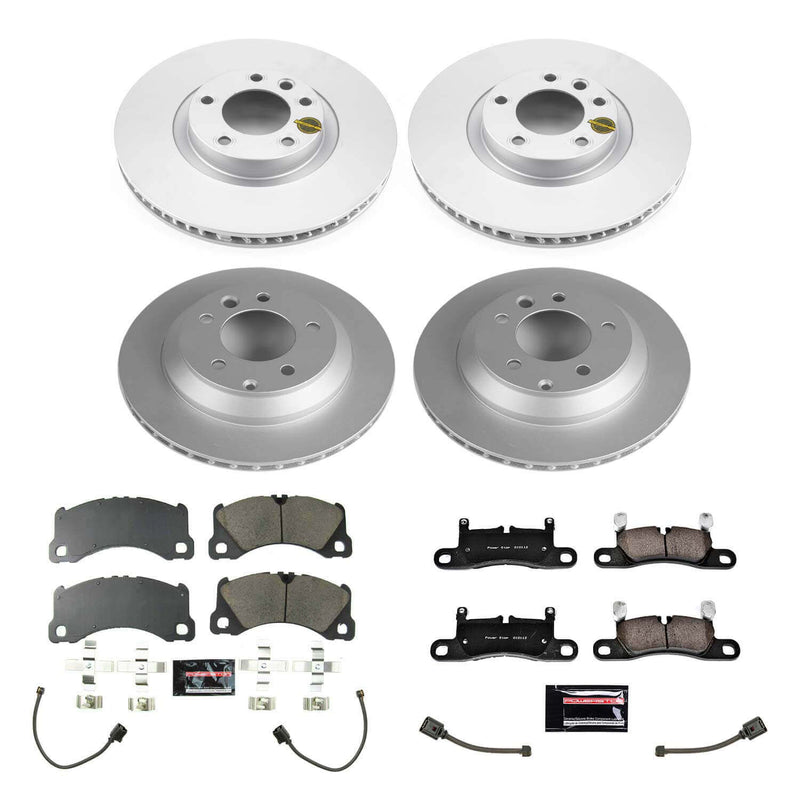 Power Stop CRK8516 Front And Rear Z23 Evolution Sport Performance 1-Click Pad And Rotor Kit for 2013 Porsche Cayenne Diesel, GTS, S, S Hybrid product image