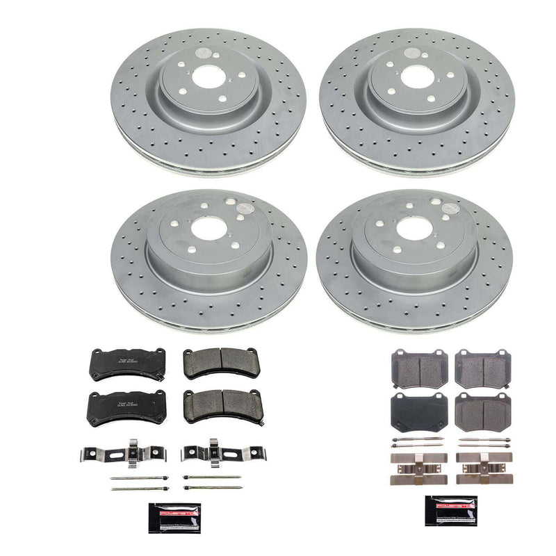 Power Stop CRK8522 Front And Rear Z17 Evolution Pad And Rotor Kit for 2024 Subaru WRX Tr product image