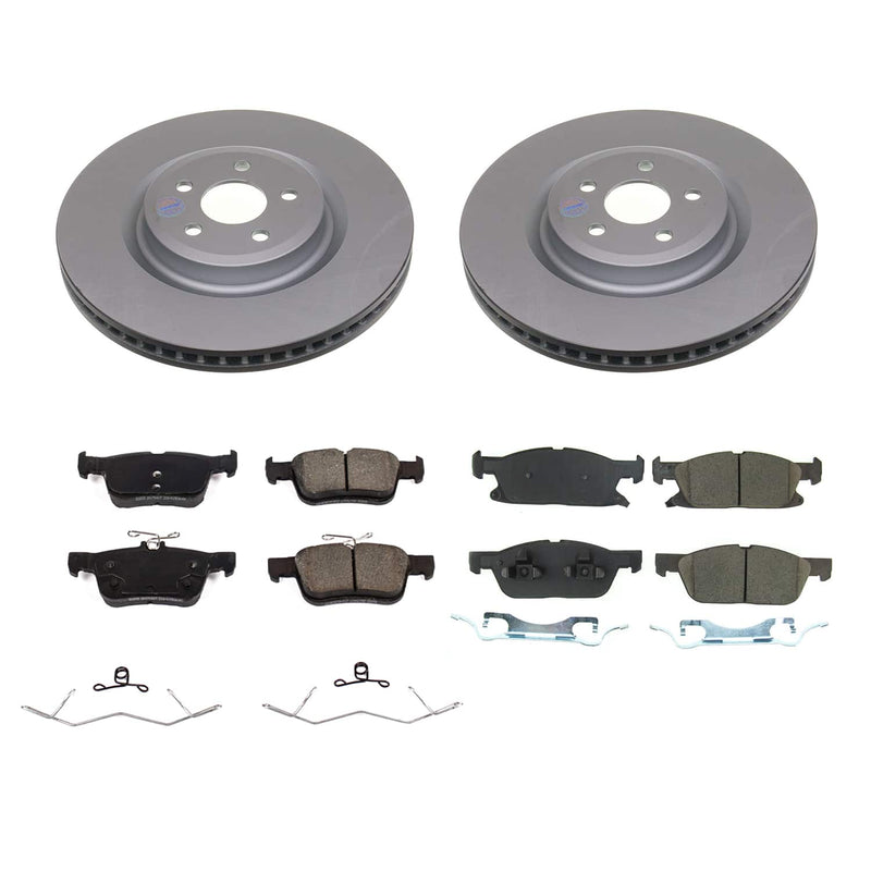 Power Stop CRK8543 Front And Rear Z17 Evolution Pad And Evolution GEOMET Series Rotor Kit for 2019-2024 Ford Edge ST product image