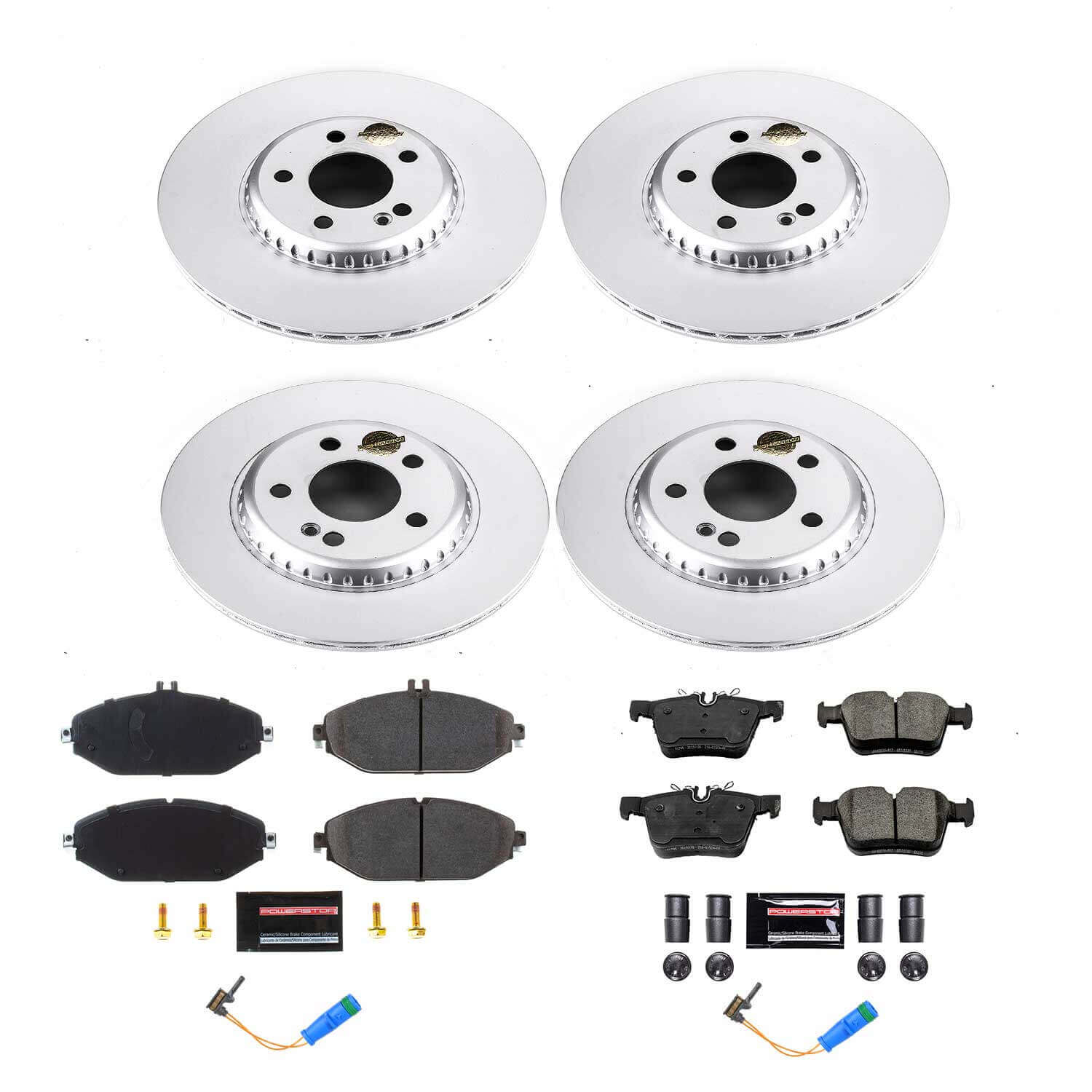 Power Stop CRK8546 Front And Rear Z23 Evolution Sport Performance 1-Click Pad And Rotor Kit for 2015-2016 Mercedes-Benz C300 product image