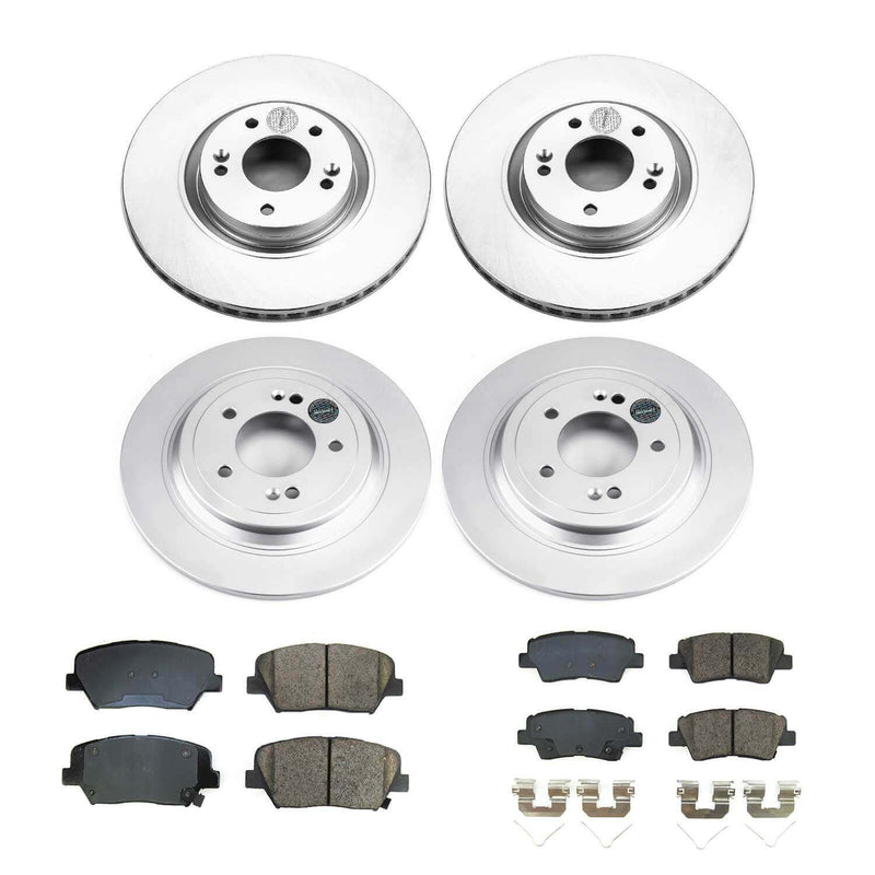 Power Stop CRK8612 Front And Rear Z17 Evolution Pad And Rotor Kit for 2019-2024 Hyundai Nexo product image