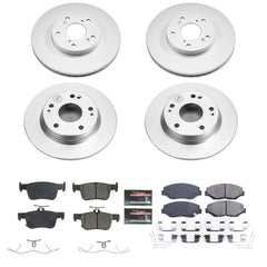 Power Stop CRK8620 Front And Rear Z17 Evolution Pad And Rotor Kit for 2020 Honda Civic EX, EX-L, LX, Sport, Sport Touring Hatchback product image