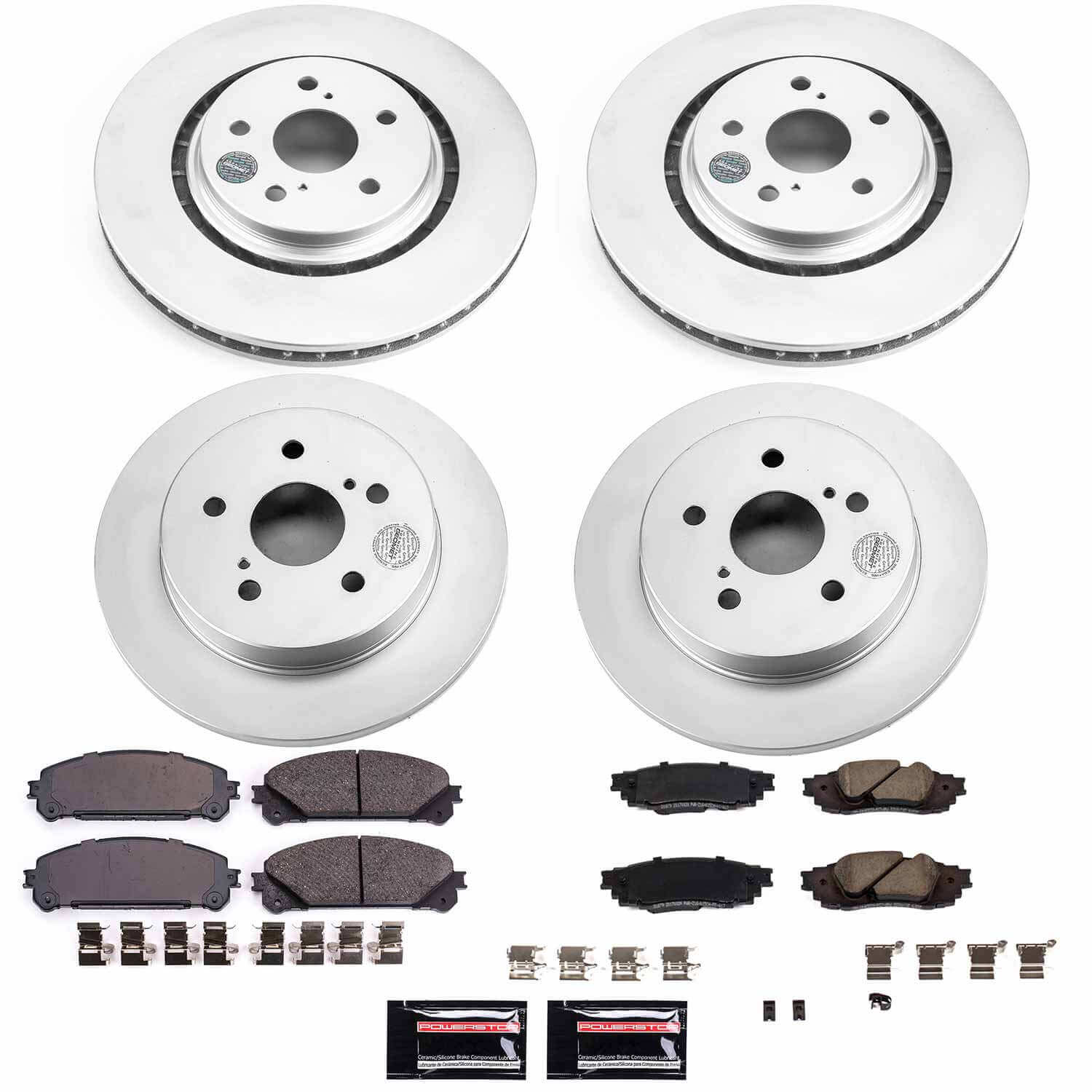 Power Stop CRK8633 Front And Rear Z17 Evolution Pad And Rotor Kit for 2020-2021 Toyota Avalon TRD product image
