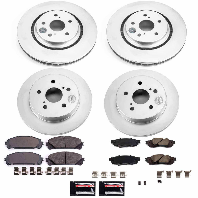 Power Stop CRK8633 Front And Rear Z17 Evolution Pad And Rotor Kit for 2020-2021 Toyota Avalon TRD product image