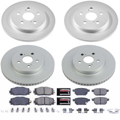 Power Stop CRK8634 Front And Rear Z17 Evolution Pad And Rotor Kit for 2020-2022 Toyota Prius Prime product image