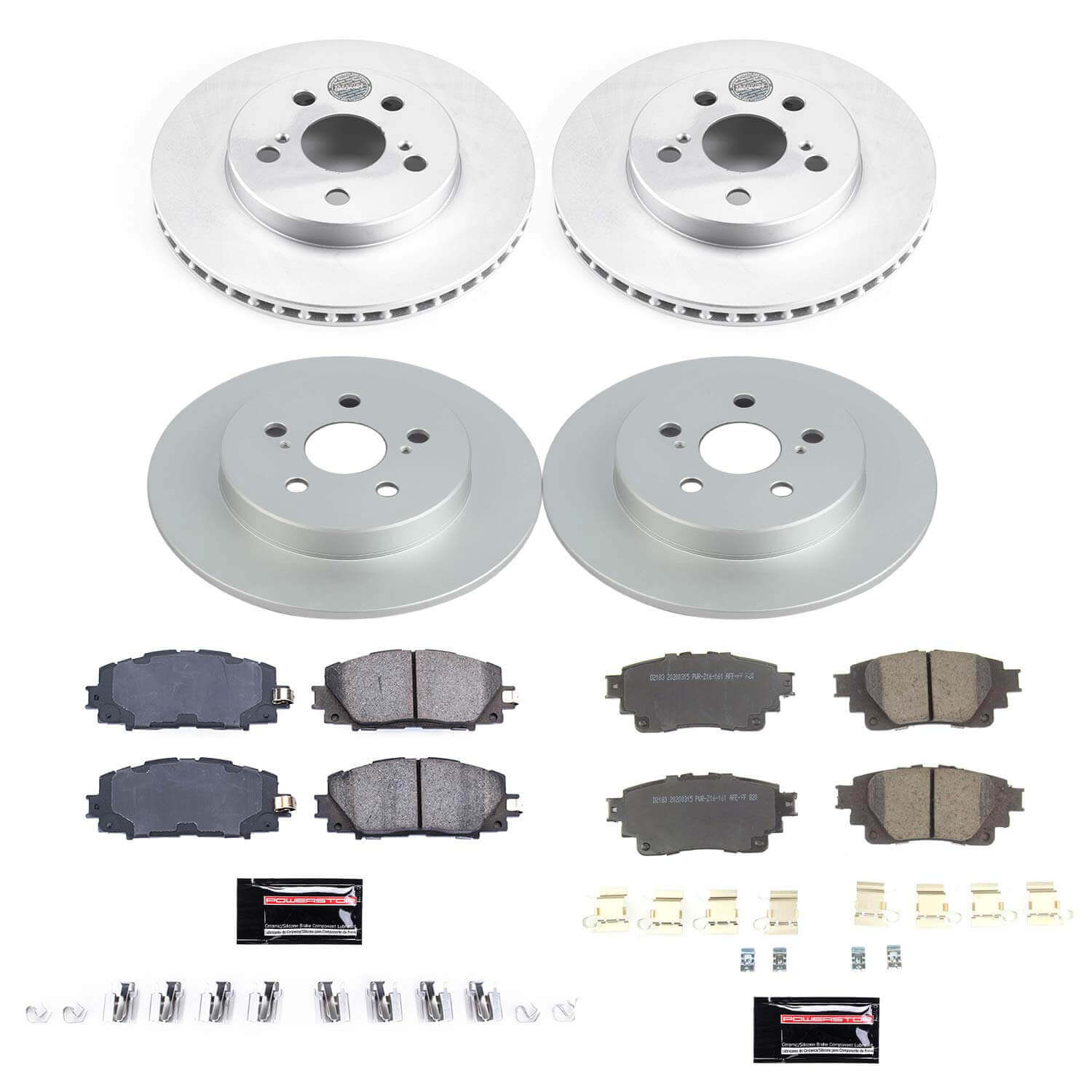 Power Stop CRK8664 Front And Rear Z17 Evolution Pad And Rotor Kit for 2020-2022 Toyota Corolla product image