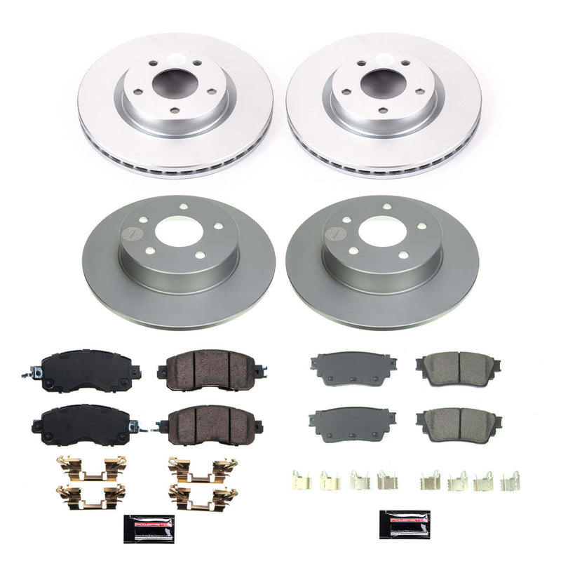 Power Stop CRK8684 Front And Rear Z17 Evolution Pad And Rotor Kit for 2019-2023 Nissan Altima product image