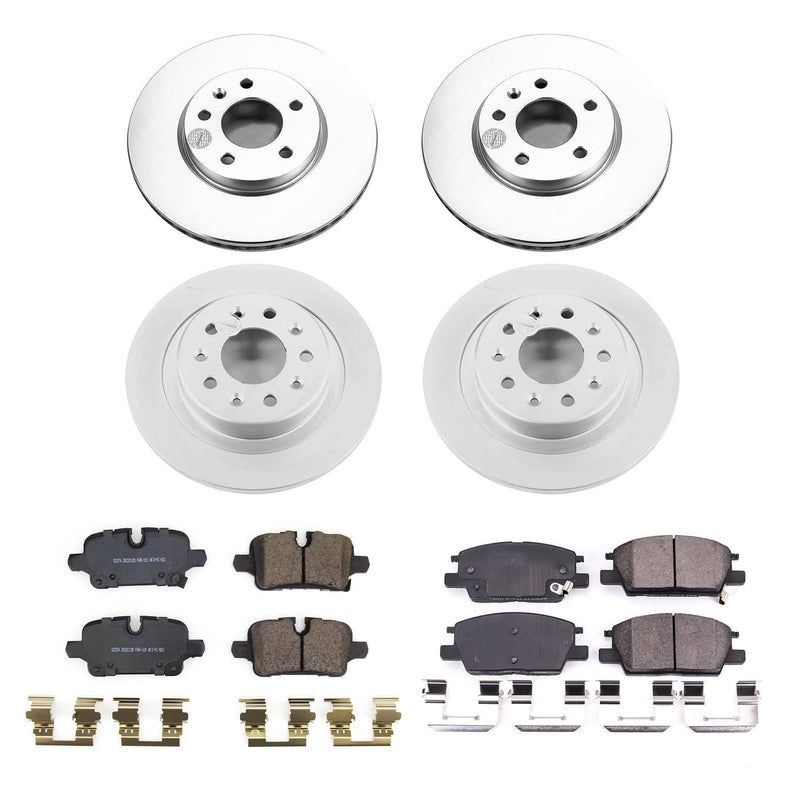 Power Stop CRK8685 Front And Rear Z17 Evolution Pad And Evolution GEOMET Series Rotor Kit for 2020 Chevrolet Malibu product image