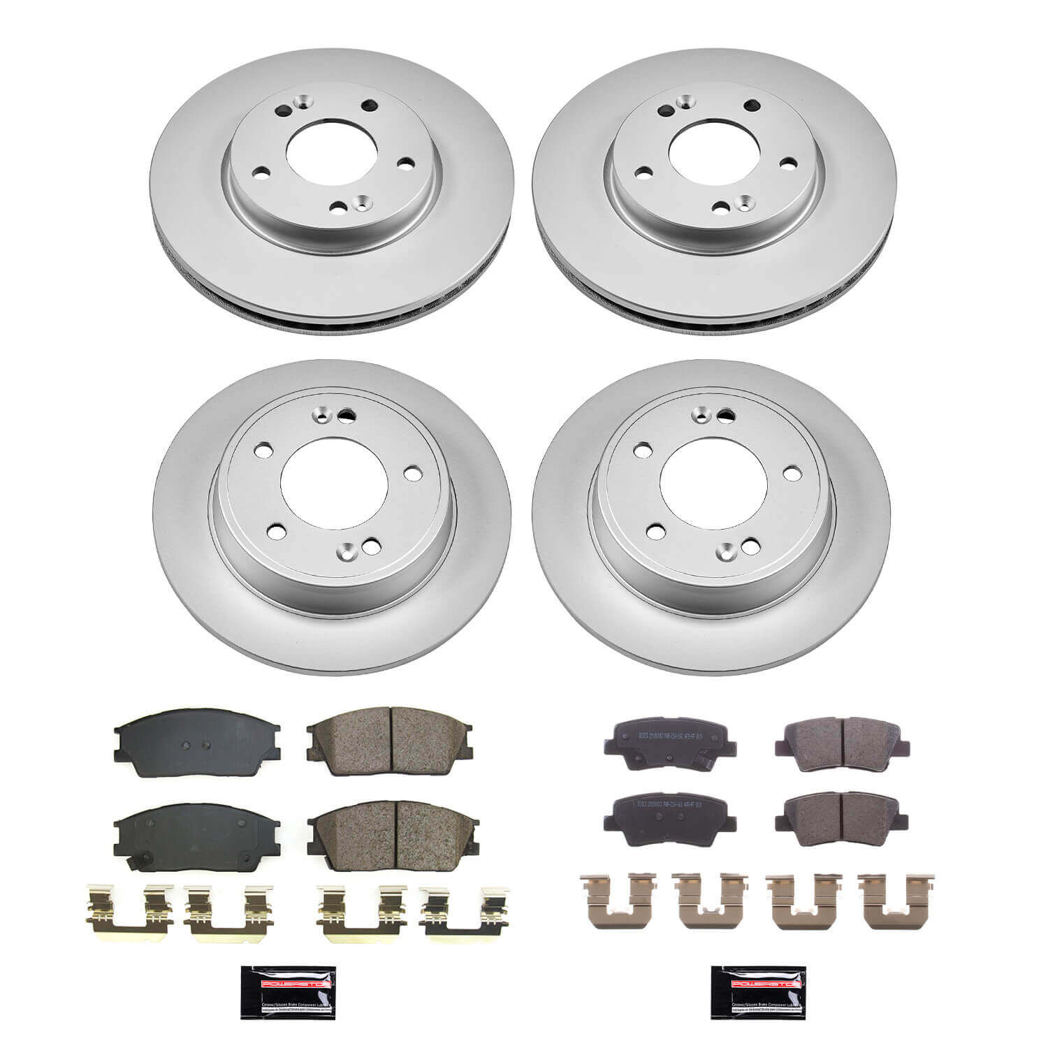 Power Stop CRK8686 Front And Rear Z17 Evolution Pad And Rotor Kit for 2020-2022 Hyundai Venue Rear Disc product image