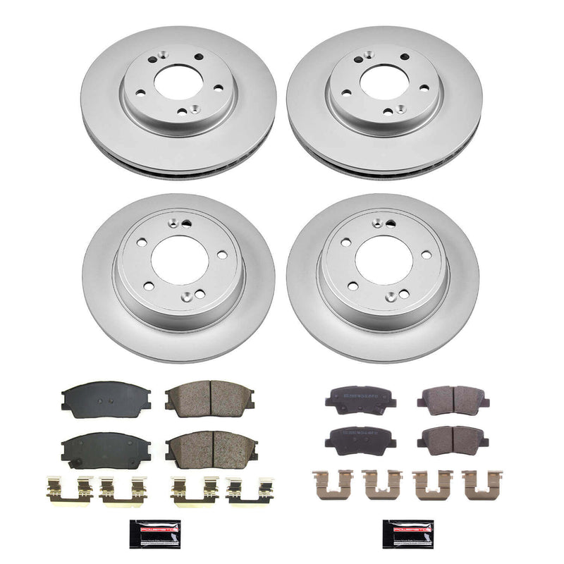 Power Stop CRK8686 Front And Rear Z17 Evolution Pad And Rotor Kit for 2020-2022 Hyundai Venue Rear Disc product image