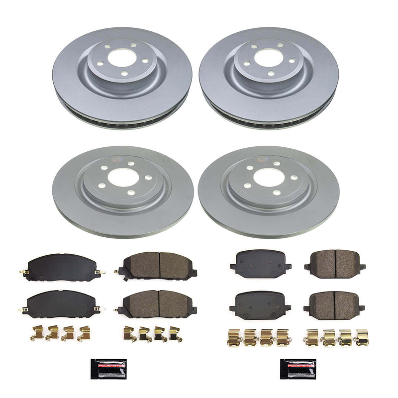 Power Stop CRK8693 Front And Rear Z17 Evolution Pad And Rotor Kit for 2020 Ford Explorer Base, Limited, Platinum, ST, XLT product image