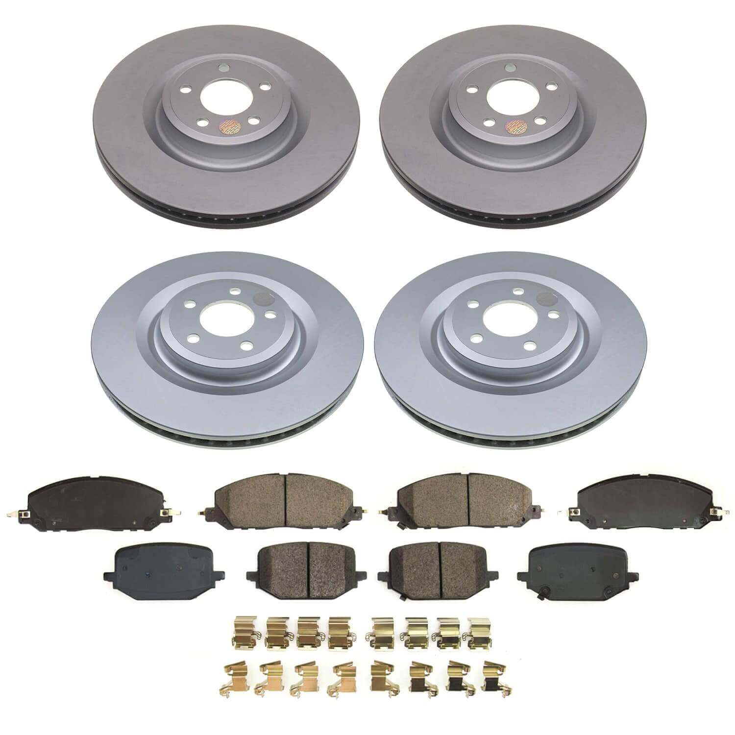 Power Stop CRK8694 - Front And Rear Z17 Evolution Genuine Geomet Coated Pad And Rotor Kit vehicle fitment brake part