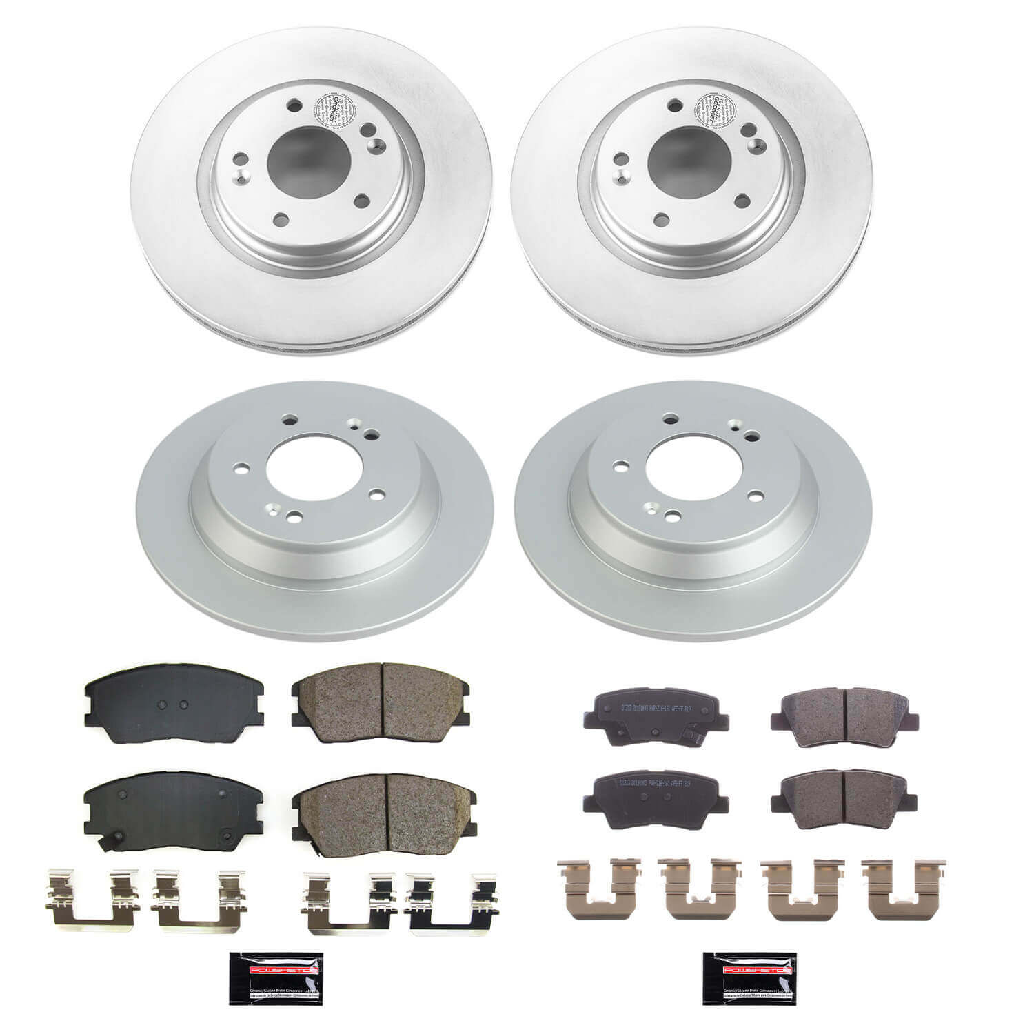 Power Stop CRK8695 Front And Rear Z17 Evolution Pad And Rotor Kit for 2020-2022 Kia Soul product image