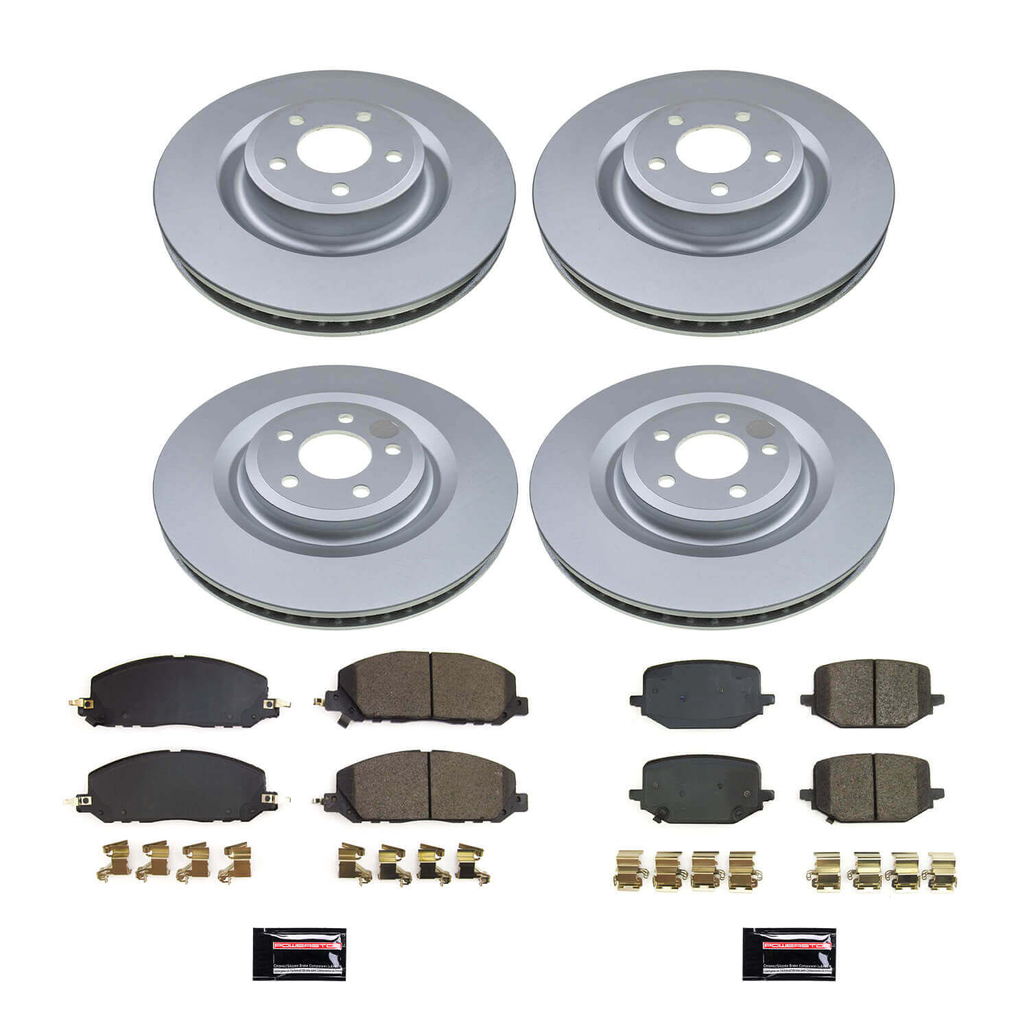 Power Stop CRK8696 Front And Rear Z17 Evolution Pad And Rotor Kit for 2020-2025 Lincoln Aviator product image