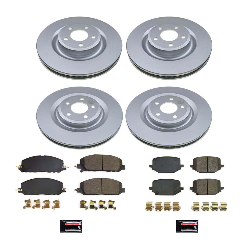 Power Stop CRK8696 Front And Rear Z17 Evolution Pad And Rotor Kit for 2020-2025 Lincoln Aviator product image