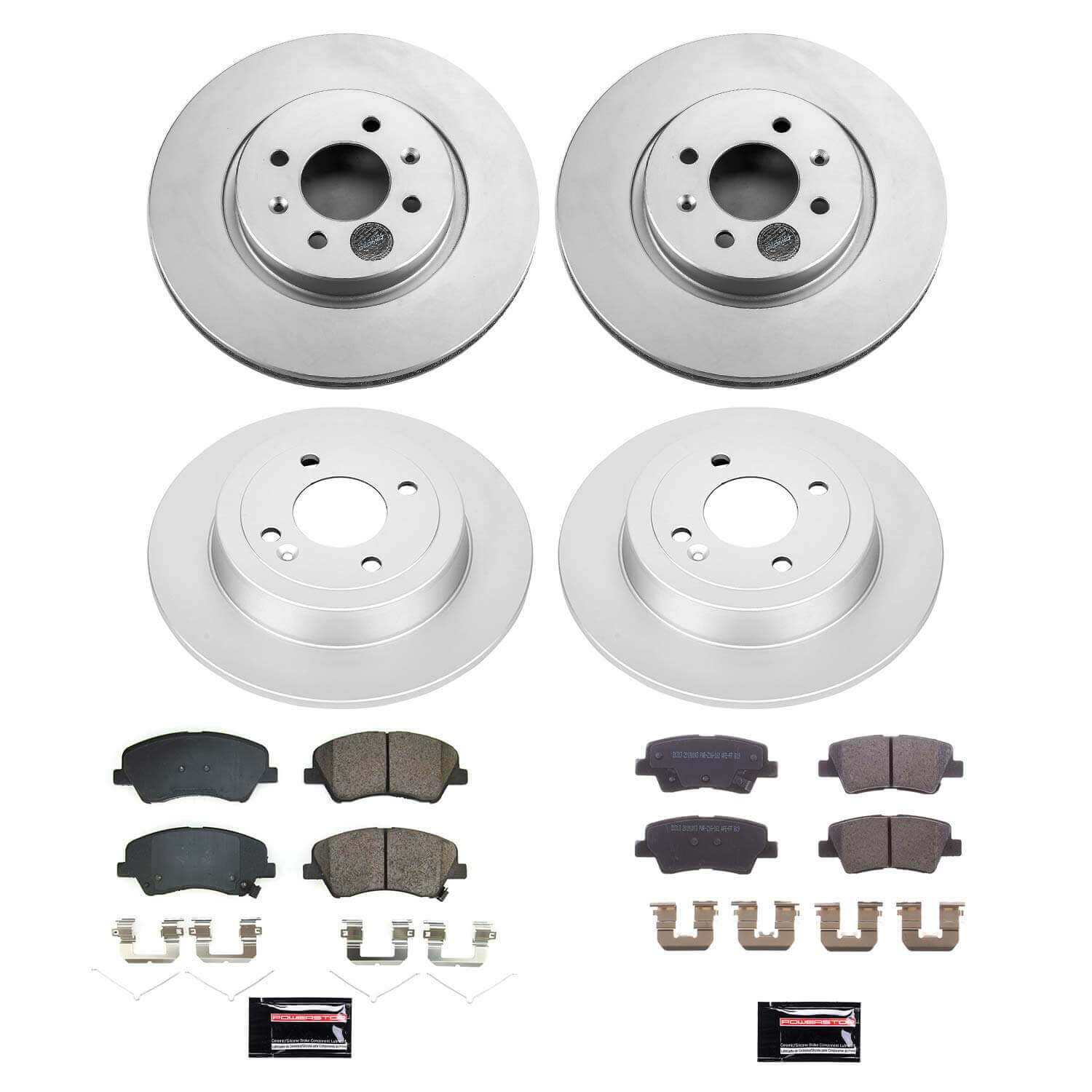 Power Stop CRK8724 Front And Rear Z17 Evolution Pad And Rotor Kit for 2018-2022 Hyundai Accent Rear Disc product image