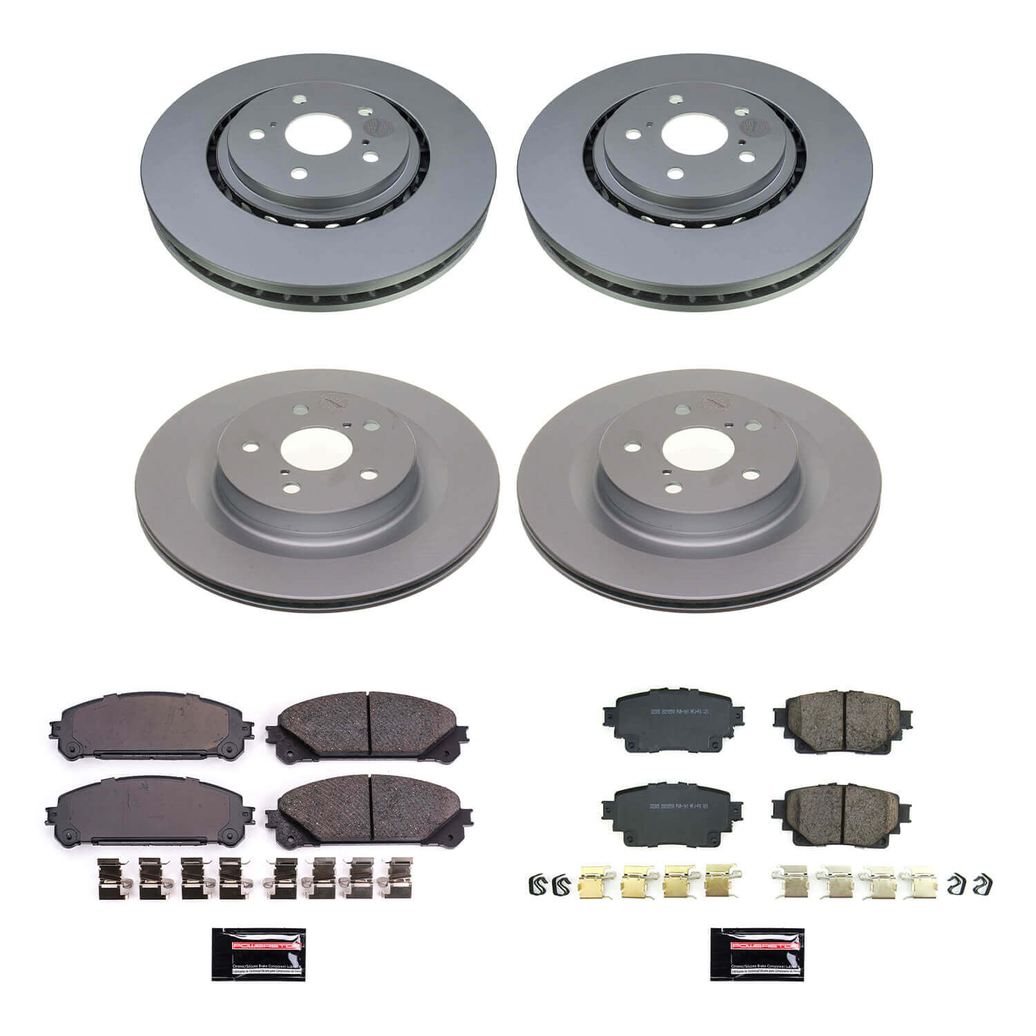 Power Stop CRK8736 Z17 Evolution Front And Rear Pad And Rotor Kit for 2021-2024 Toyota RAV4 Prime product image