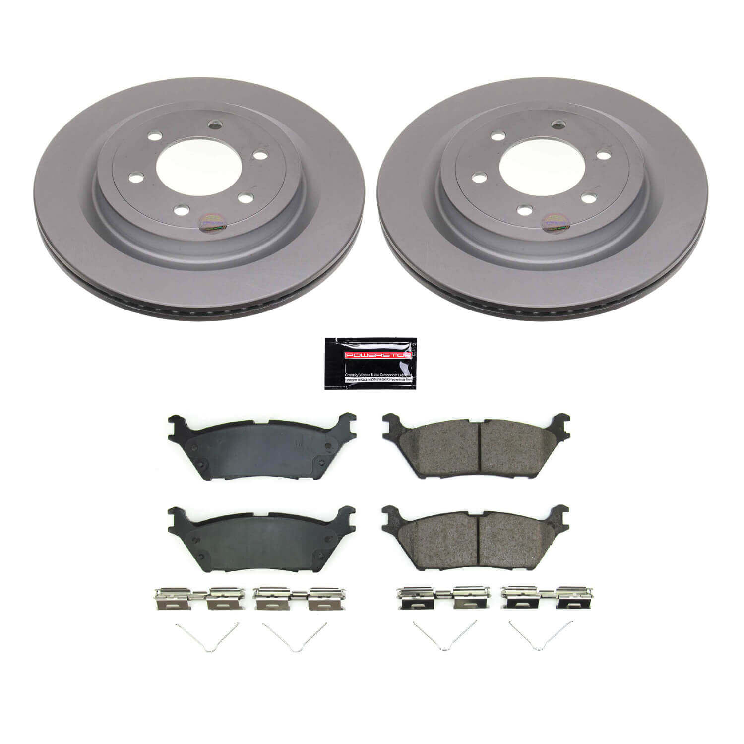 Power Stop CRK8765 Z17 Evolution Rear Pad And Rotor Kit for 2021-2023 Ford F-150 King Ranch, Lariat, Limited, Platinum, Police Responder, Raptor, Ssv, Tremor, XL, XLT product image