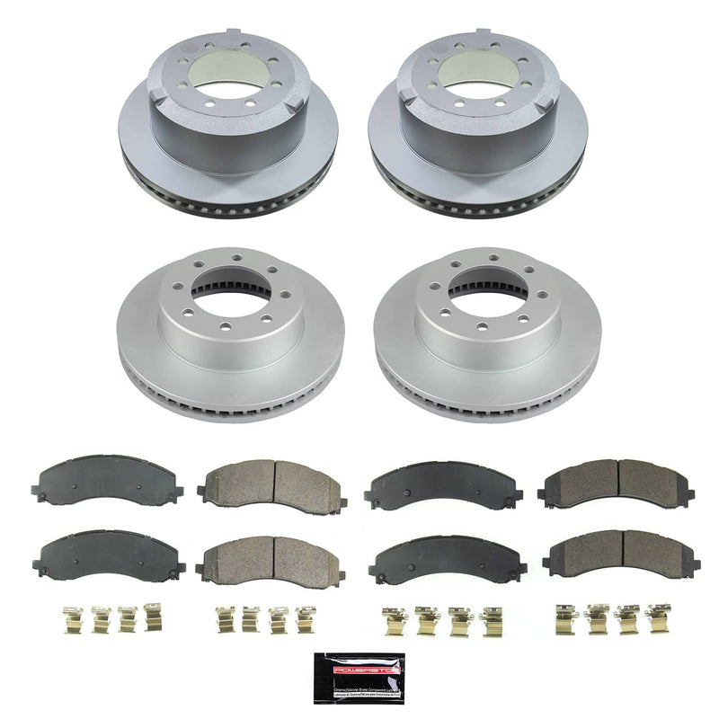 Power Stop CRK8792 - Front And Rear Z17 Evolution Genuine Geomet Coated Pad And Rotor Kit vehicle fitment brake part