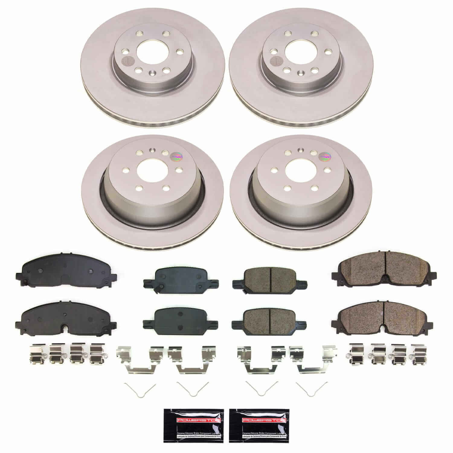 Power Stop CRK8797 - Front And Rear Z17 Evolution Genuine Geomet Coated Pad And Rotor Kit vehicle fitment brake part