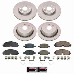 Power Stop CRK8797 - Front And Rear Z17 Evolution Genuine Geomet Coated Pad And Rotor Kit vehicle fitment brake part