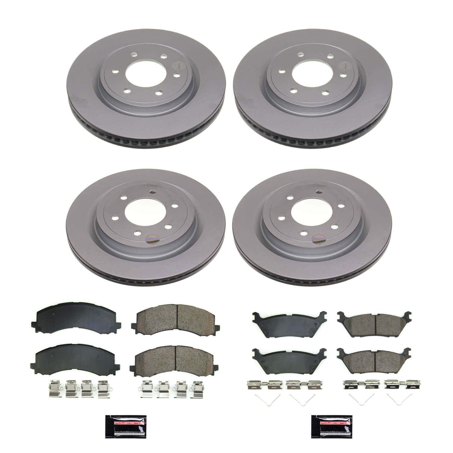 Power Stop CRK8804 Z17 Evolution Front And Rear Pad And Rotor Kit for 2021-2024 Ford F-150 product image