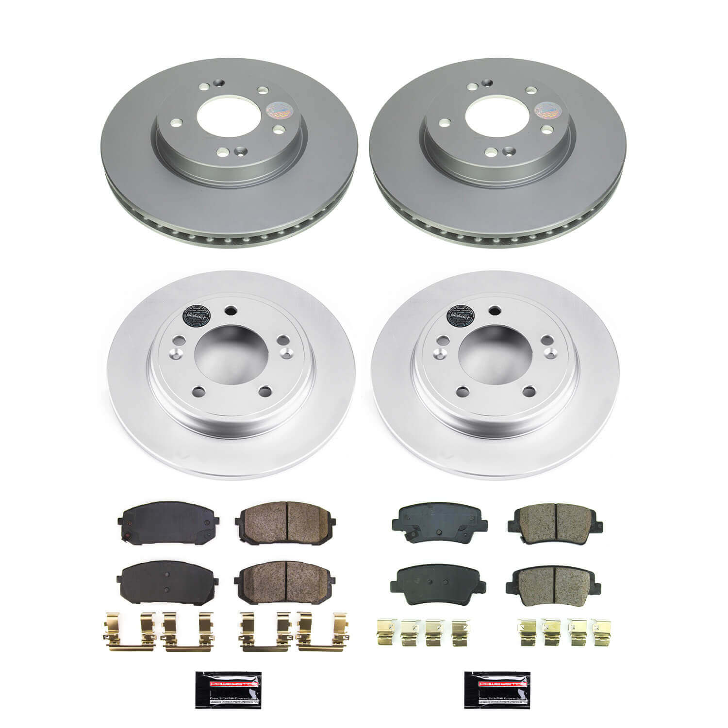 Power Stop CRK8808 Front And Rear Z17 Evolution Pad And Rotor Kit for 2021 Hyundai Elantra SE, SEL product image