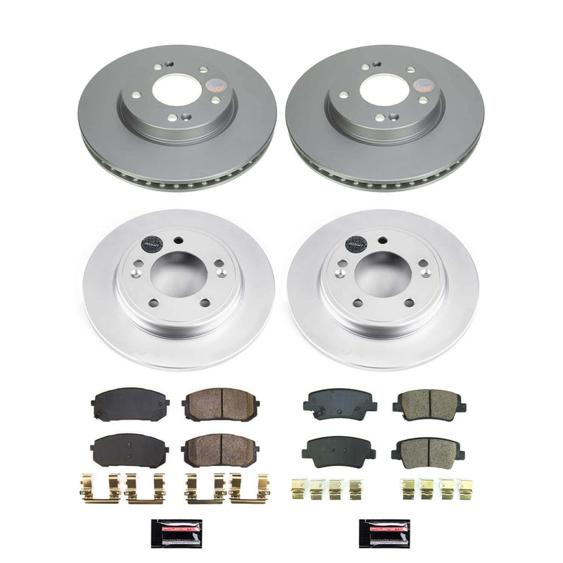 Power Stop CRK8808 Front And Rear Z17 Evolution Pad And Rotor Kit for 2021 Hyundai Elantra SE, SEL product image