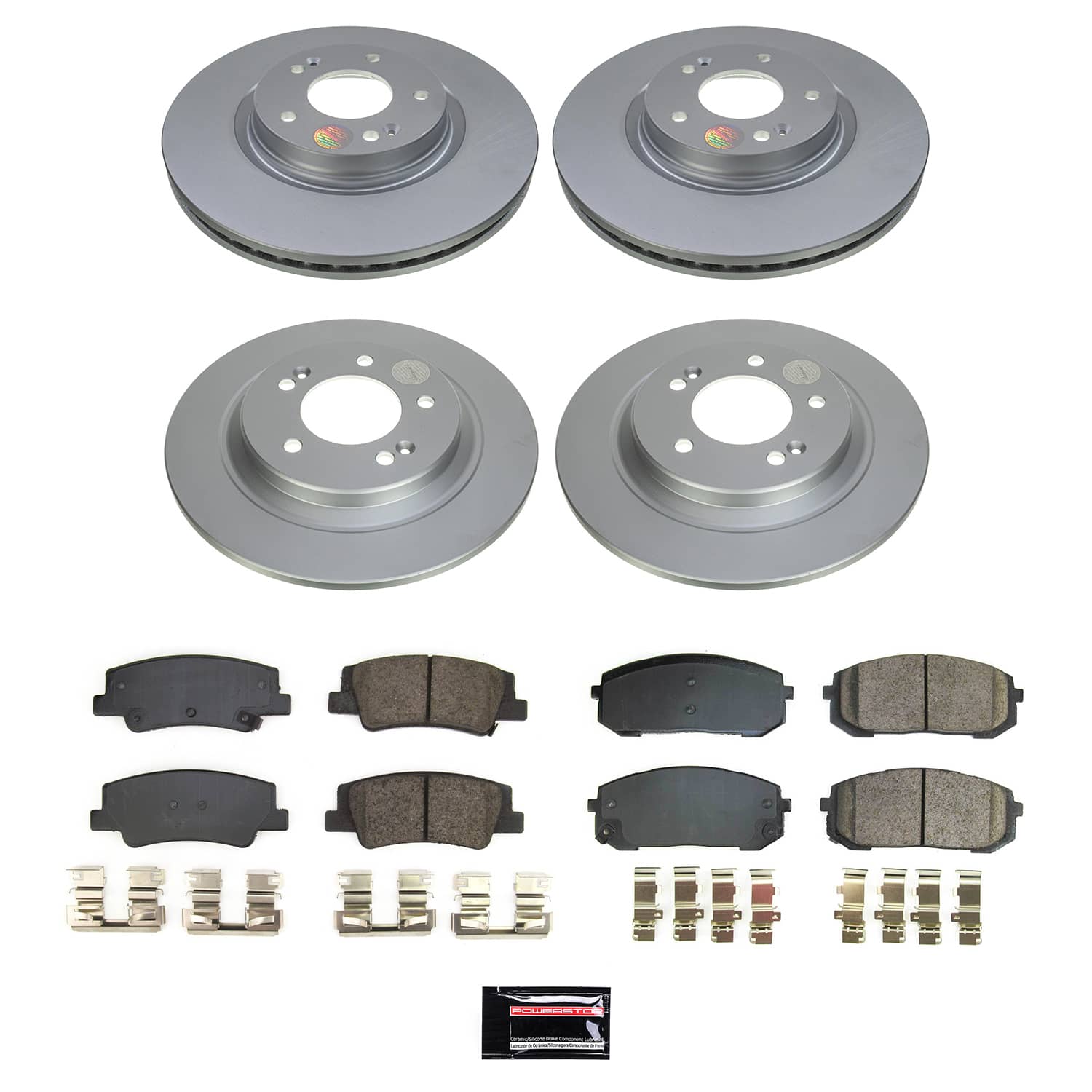 Power Stop CRK8809 - Front And Rear Z17 Evolution Pad And Evolution GEOMET Series Rotor Kit vehicle fitment brake part