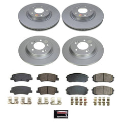 Power Stop CRK8809 - Front And Rear Z17 Evolution Pad And Evolution GEOMET Series Rotor Kit vehicle fitment brake part