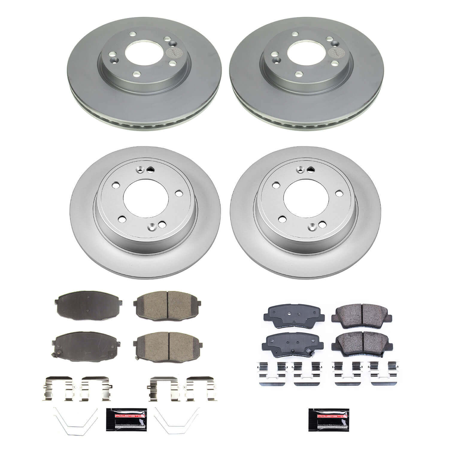 Power Stop CRK8810 Front And Rear Z17 Evolution Pad And Rotor Kit for 2019 Kia Forte product image