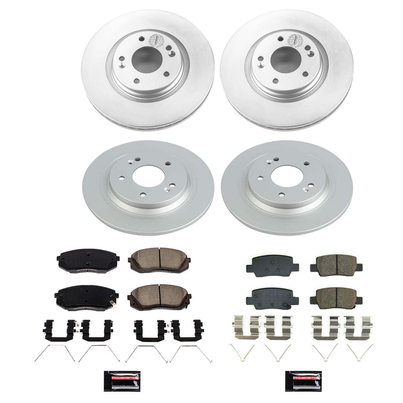 Power Stop CRK8811 Front And Rear Z17 Evolution Pad And Rotor Kit for 2021 Kia Seltos Sx product image