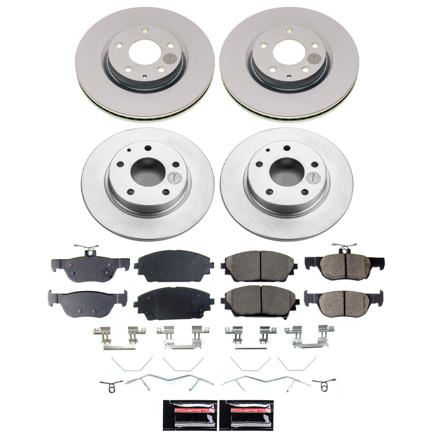 Power Stop CRK8813 - Front And Rear Z17 Evolution Genuine Geomet Coated Pad And Rotor Kit vehicle fitment brake part