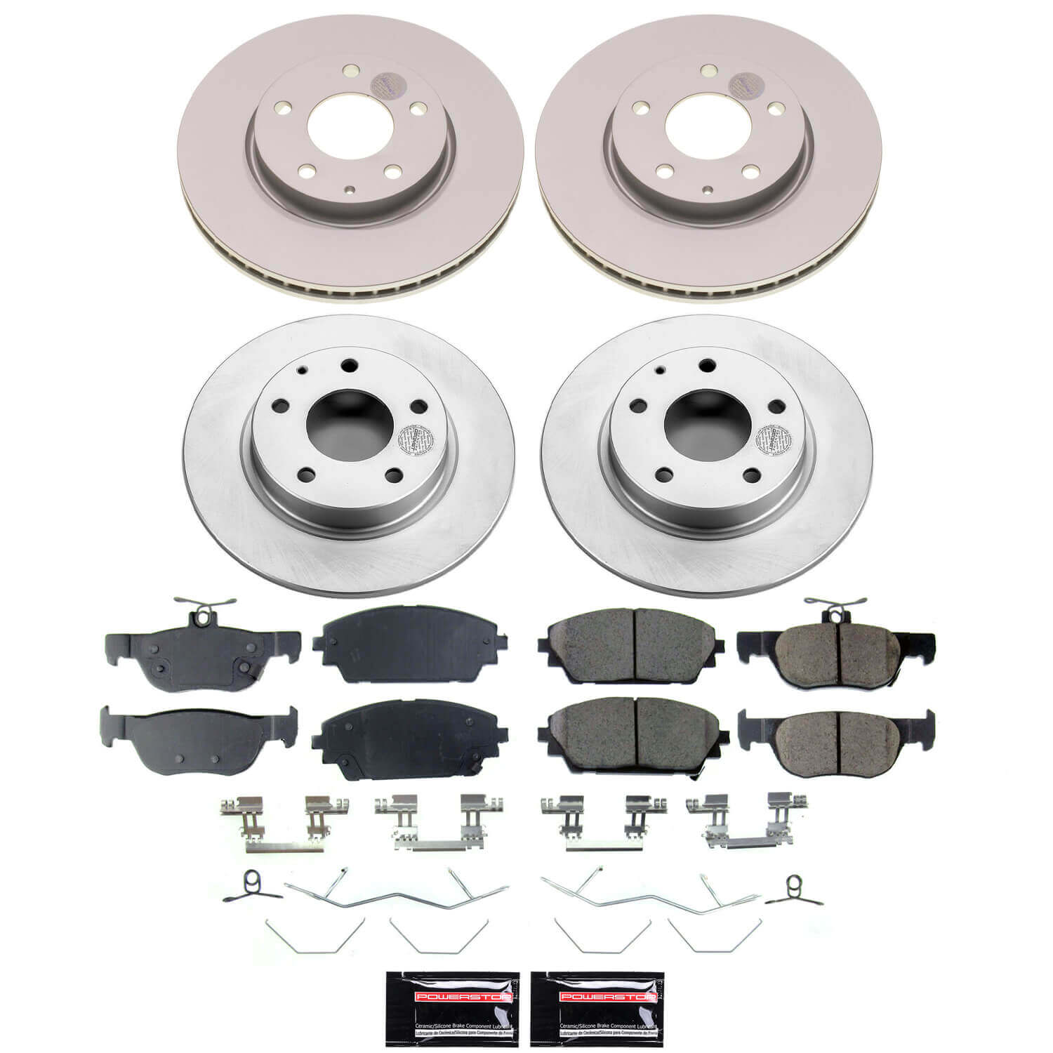 Power Stop CRK8814 - Front And Rear Z17 Evolution Genuine Geomet Coated Pad And Rotor Kit vehicle fitment brake part