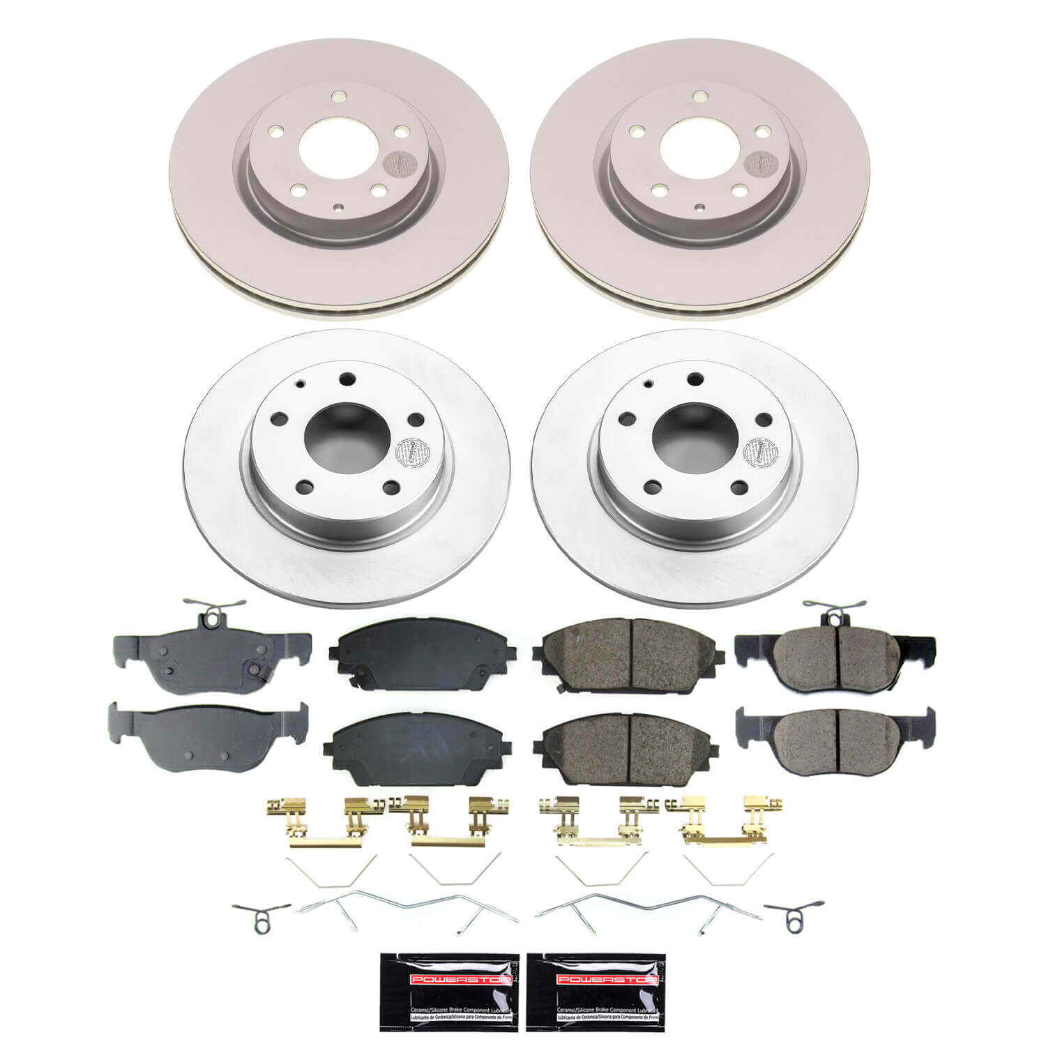 Power Stop CRK8815 - Front And Rear Z17 Evolution Genuine Geomet Coated Pad And Rotor Kit vehicle fitment brake part
