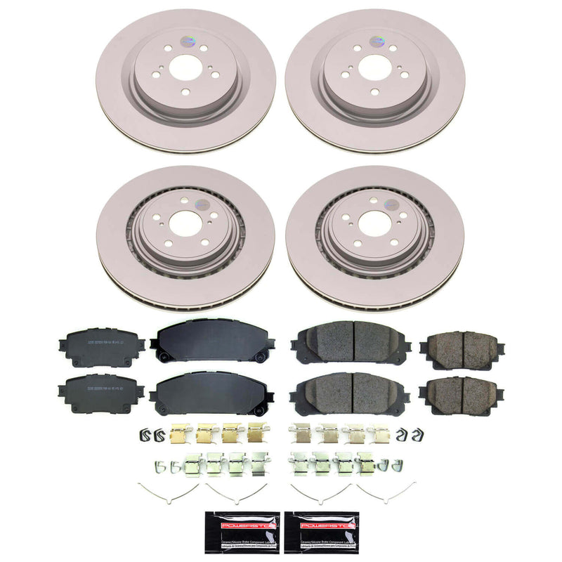 Power Stop CRK8817 - Front And Rear Z17 Evolution Genuine Geomet Coated Pad And Rotor Kit vehicle fitment brake part