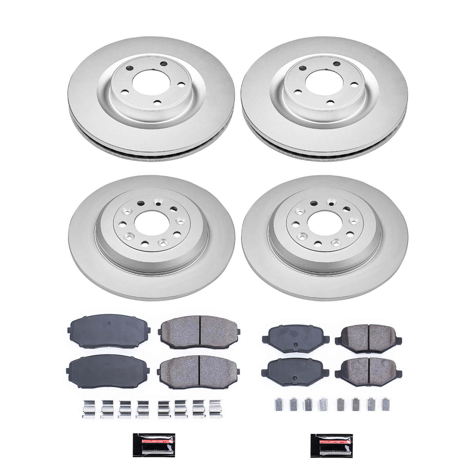 Power Stop CRK8847 Front And Rear Z17 Evolution Pad And Rotor Kit for 2013-2014 Ford Edge product image
